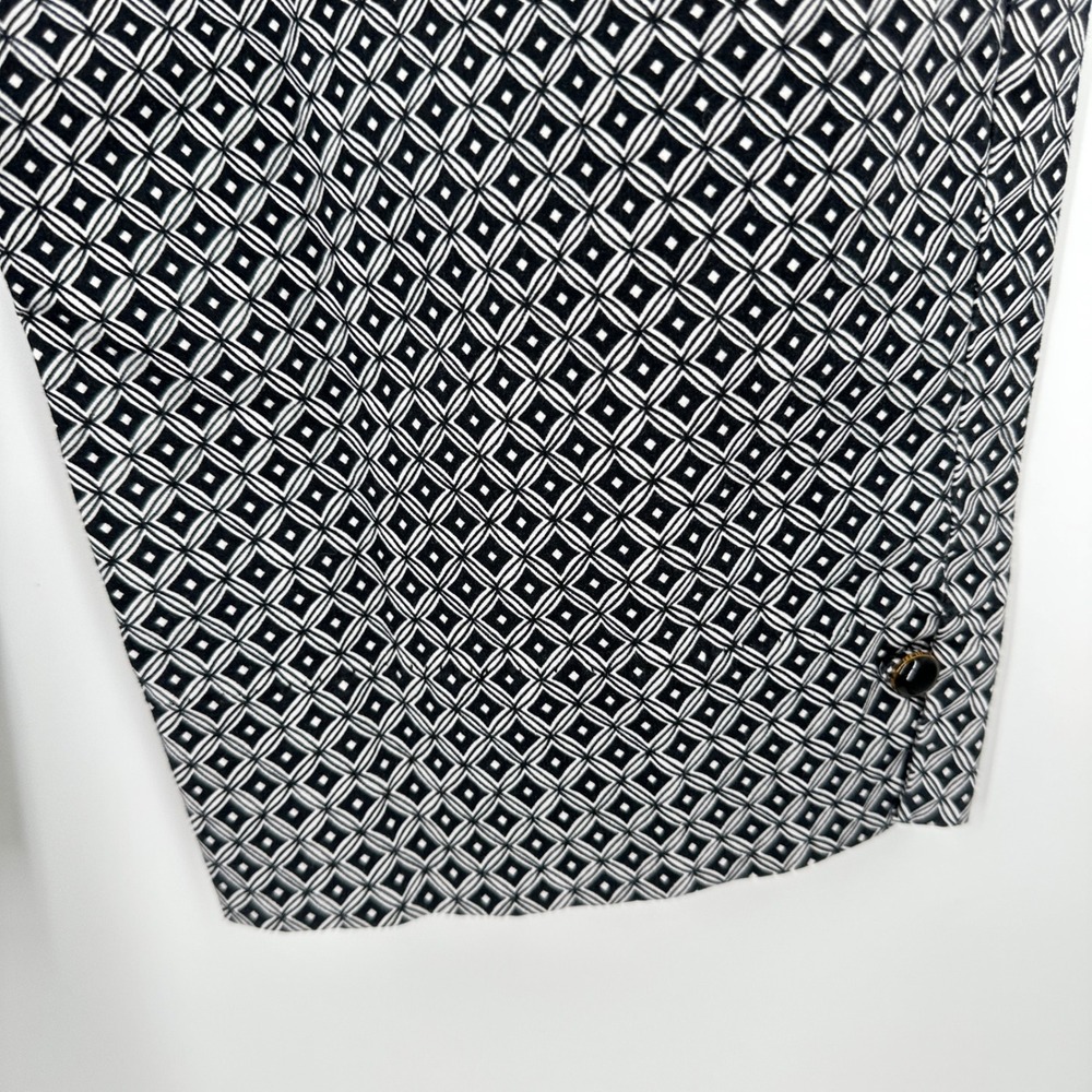 Talbots Black White Geometric Print Cropped Pants Size 16 - Picture 8 of 10